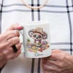 Personalized Cute Koala Cup with Fruit Design
