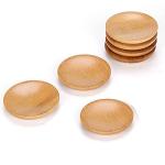 Set of 6 Round Bamboo Teacup Coasters