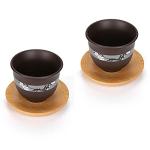 Set of 6 Round Bamboo Teacup Coasters