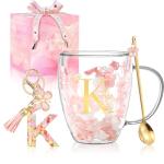 Personalized Double Wall Flower Coffee Mug Set