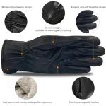 Stylish Men's Leather Gloves with Cashmere Lining