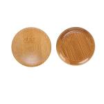 Set of 6 Round Bamboo Teacup Coasters