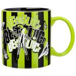 Beetlejuice Green and Black Striped Ceramic Mug