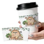 24 Pcs Woodland Baby Shower Coffee Cup Sleeves