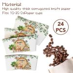 24 Pcs Woodland Baby Shower Coffee Cup Sleeves