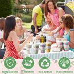 Floral 16oz Disposable Paper Coffee Cups Set