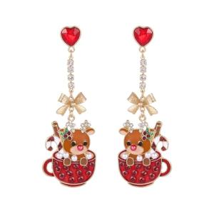 Madison Tyler Christmas Earrings for Women | Xmas Earrings for Women Dangling | Cute Holiday Chrisrmas Elk Mug Drop Earrings Jewelry Hypoallergenic
