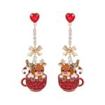 Madison Tyler Christmas Earrings for Women | Xmas Earrings for Women Dangling | Cute Holiday Chrisrmas Elk Mug Drop Earrings Jewelry Hypoallergenic
