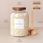 CZSZYGHBAO 2 PCS Large Glass Jar with Airtight Lid, Glass Food Storage Jars for Tea,Spice,Cereal, Egg,Flour,Coffee and More(70 FL OZ/2000 ml)