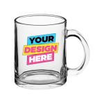 Personalized Coffee Mug – Custom Photo, Text, or Logo Ceramic Mug Tea Cup | Taza Personalizada with Picture or Message | Customized Gift Idea for Men & Women, Mom, Dad, Friends - Clear | 11oz