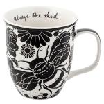 Karma Gifts 16 oz Black and White Boho Mug Bee - Cute Coffee and Tea Mug - Ceramic Coffee Mugs for Women and Men, 1 Count (Pack of 1)