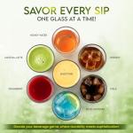 KICHLY Clear Drinking Glasses, Pack of 8 Tumbler Cups, 16 Ounce, Reusable Plastic Cups Set, BPA Free, Stackable, Break Resistant, Lightweight & Dishwasher Safe Plastic Drinking Water Cup Set