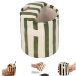 HORNEDI Ceramic Coffee Mug,Ceramic Mug,Retro Striped Ceramic Mark Hand-Painted Cup,10 oz Coffee Mug,Ceramic Coffee Mugs Cups Porcelain,Ceramic Mug with Sip Hole(1Pcs Green)