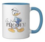Disney 100 Anniversary Donald Duck D100 Quote Aw Phooey Ceramic Mug, Blue/White