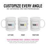 Personalized Coffee Mug – Custom Photo, Text, or Logo Ceramic Mug Tea Cup | Taza Personalizada with Picture or Message | Customized Gift Idea for Men & Women, Mom, Dad, Friends - Clear | 11oz