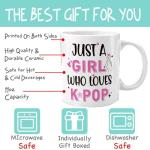 Gououoii K-pop Mug Gifts for Girls - Music Gifts for Women - Just A Girl Who Love K-pop Birthday Gift 11OZ