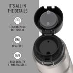 THERMOS Stainless King Vacuum-Insulated Drink Bottle, 24 Ounce, Matte Steel