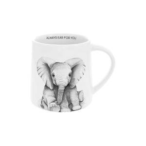 Pavilion Gift Company - Ear For You - Elephant - 17 Oz Coffee Mug Tea Cup Zoo Wild Life