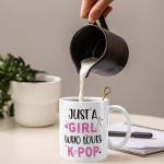 Gououoii K-pop Mug Gifts for Girls - Music Gifts for Women - Just A Girl Who Love K-pop Birthday Gift 11OZ