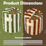 Ferrochef 2 Pack Striped Ceramic Coffee Mug Retro Hand Painted Porcelain Coffee Cup with Straws and Sip Hole 10oz Travel Mug for Kitchen Dining Milk Juice Latte Hot Cold Drinks (Green,Brown)