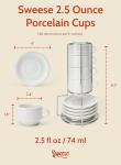 Sweese 4-Piece Stackable Porcelain Espresso Cups Set