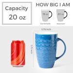 AmorArc Set of 6 Extra Large Coffee Mugs