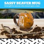 BigMouth Inc Sassy Beaver Coffee Mug – Funny “I Don’t Give a Dam” Ceramic Beaver Cup, 16 oz Novelty Coffee Mugs for Home or Office, Hilarious Animal Gift for Adults