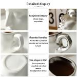 Auntzyj Abstract art teacup kissing lover stereo face sculpture coffee cup, 260ml large capacity ceramic coffee cup saucer (argent,8.8oz)