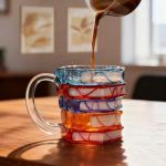 VNROSE Painted Book Mug - 3D Book Coffee Mug,Novelty Coffee Mug,Personalized Gift for Book Lovers, Birthday Gift For Women,Unbreakable Library Art Cup,Book Club Gifts(10oz)