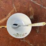 Scizorito Honorable Coffee Cup Mug, Cappuccino, Tea Cup, with Saucer for Latte, Fine Bone Porcelain, Reactive Glaze, 6.8 Oz-1pcs (Elegant White Roses)