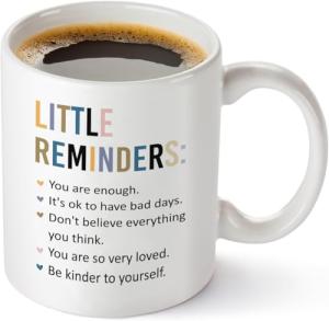 Inspirational Coffee Mug Gift, Motivational Coffee Cups, Inspirational Gifts for Friend, Coworker, Women Men, Positive Affirmations Gifts, 11oz White Ceramic Cup