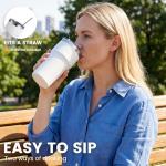 MEWAY 16oz Tumbler Double Wall Vacuum Insulated Travel Mug Bulk, Stainless Steel Tumblers with Lid, Powder Coated Coffee Cups for Cold & Hot Drinks (Black,1 Pack)