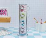 Silver Buffalo Sanrio Hello Kitty 4-Piece Stacking Mug Set With Wire Rack | Coffee Cups For Tea, Cocoa, Beverages | Each Holds 10 Ounces