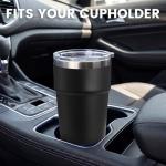 MEWAY 16oz Tumbler Double Wall Vacuum Insulated Travel Mug Bulk, Stainless Steel Tumblers with Lid, Powder Coated Coffee Cups for Cold & Hot Drinks (Black,1 Pack)