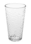Set of 10 Hammered Glass Cups, 16oz. Dishwasher Safe Cocktail Drinking Glasses - Clear Heavy Base Stemmed Water Glasses, Tall Beer Glasses, Bar Glass, Juice, Iced Tea, Margarita, & Everyday Drinks.
