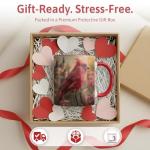 GOVISLAND Cardinal Ceramic Mug 11oz, Warm Red Cardinal Bird Art Coffee Cup with Soft Floral Background Design, Elegant Nature Inspired Drinkware for Daily Enjoyment, Thoughtful Gift for Bird Lovers