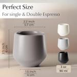 MIAMIO - Espresso Cups Set of 4 (3 oz) / Espresso Cup, Ceramic Espresso Cups, Handleless Mug, Japanese Tea Cups - Luxe Collection (Classic Pastel)