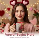 GOVISLAND Cardinal Ceramic Mug 11oz, Warm Red Cardinal Bird Art Coffee Cup with Soft Floral Background Design, Elegant Nature Inspired Drinkware for Daily Enjoyment, Thoughtful Gift for Bird Lovers