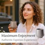 MIAMIO - Espresso Cups Set of 4 (3 oz) / Espresso Cup, Ceramic Espresso Cups, Handleless Mug, Japanese Tea Cups - Luxe Collection (Classic Pastel)