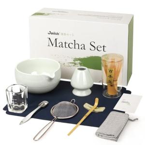 Joiish Matcha Whisk Set, 10-Pcs Matcha Kit, Bamboo Whisk and Bowl with Spout & Measuring Spoon & Cup, Japanese Macha Tea Making Tools Gift, Grey