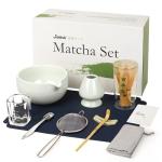 Joiish Matcha Whisk Set, 10-Pcs Matcha Kit, Bamboo Whisk and Bowl with Spout & Measuring Spoon & Cup, Japanese Macha Tea Making Tools Gift, Grey