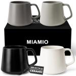 MIAMIO - Coffee Mugs Set of 4 / Large Ceramic Coffee Cups (14 oz) - Mug for Cappuccino, Tea, Espresso - Microwave and Dishwasher Safe - Luxe Collection (Classic Pastel)