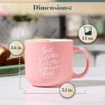 Christian Art Gifts Large Novelty Inspirational Ceramic Coffee & Tea Mug for Women: God is Within Her Encouraging Scripture, Microwave & Dishwasher Safe, Pink, 15 oz.