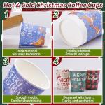 Sigilyer 120 Pcs Christmas Disposable Paper Cups 9oz Coffee & Tea Cup with 10 Holiday Designs Christmas Hot Chocolate Cocoa Cup Drinkware Xmas Drink Cups for Cold/Hot Beverage Winter Party Supplies
