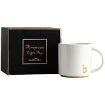COLLECTIVE HOME - Monogram Ceramic Mugs, 15 oz Golden Initial Coffee Cups, Elegant Alphabet Tea Mugs, Elegant Personalized Mug with Gift Box, Luxurious Cups for Office and Home (b)