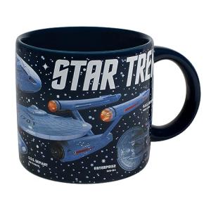 The Unemployed Philosophers Guild Starships of Star Trek Coffee Mug - Different Iconic Ships From Across the Ages - Comes in a Fun Gift Box, 14 oz