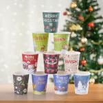 Sigilyer 120 Pcs Christmas Disposable Paper Cups 9oz Coffee & Tea Cup with 10 Holiday Designs Christmas Hot Chocolate Cocoa Cup Drinkware Xmas Drink Cups for Cold/Hot Beverage Winter Party Supplies