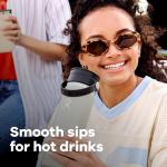 Hydro Flask Flex Sip Coffee Tumbler – Insulated Stainless Steel, Non Spill, Leak Proof Travel Coffee Cup 16 Oz Fossil Brown