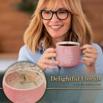 Christian Art Gifts Large Novelty Inspirational Ceramic Coffee & Tea Mug for Women: God is Within Her Encouraging Scripture, Microwave & Dishwasher Safe, Pink, 15 oz.