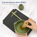 Joiish Matcha Whisk Set, 10-Pcs Matcha Kit, Bamboo Whisk and Bowl with Spout & Measuring Spoon & Cup, Japanese Tea Making Tools, Complete Matcha Gift Set for Starter, Mottled Green